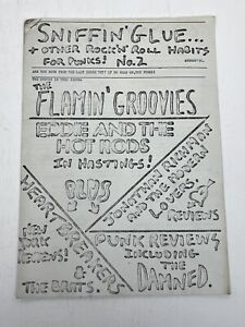 SNIFFIN' GLUE No.2 Aug. 1976 FLAMIN' GROOVIES Reviews: THE DAMNED HEARTBREAKERS