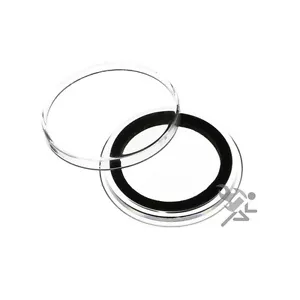 Cápsulas de monedas de hoja de arce de oro de 1/2 oz, soportes AirTite anillo negro de 25 mm, paquete de 10 - Imagen 1 de 2