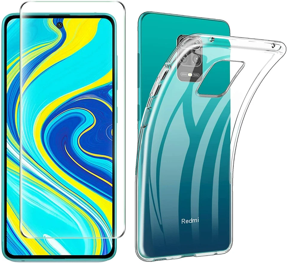 COVER CUSTODIA + PELLICOLA VETRO TEMPERATO PER XIAOMI REDMI NOTE 9 PRO ULTRASLIM - Immagine 1 di 4