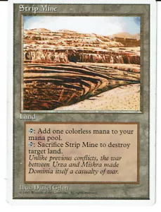 MAGIC THE GATHERING 4A EDICIÓN LAND STRIP MINE lp-ex - Imagen 1 de 1