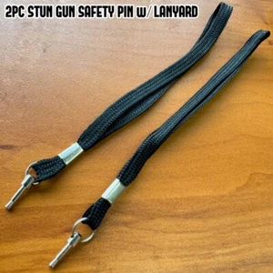 2PC Universal Stun Gun Safety Disable Pin Wrist Strap Lanyard Self Defense Tool - Picture 1 of 1