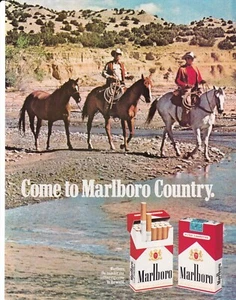 Marlboro Cigarettes Cowboy Come To The Flavor Original Vintage Print Ad 1988!! - Picture 1 of 1