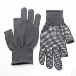 Mens Fingerless Work Riding Thermal Gripper Horse Gloves Black Gloves Magic - Picture 1 of 10