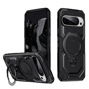 Funda rígida híbrida a prueba de golpes con soporte de anillo magnético para Google Pixel 9 Pro XL/9 Pro/9 - Imagen 1 de 54