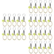  30 Pcs Tennis Racket Keychain Sports Gift Play Food Keychains for Backpacks Car