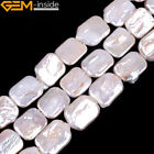 Nuclear Edison Pearls Loose Beads Rectangle Natural Stone for Jewelry Making 15"