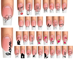 Wraps Nail Tattoo VALENTINE Love Valentine's Day Love Hearts Saying Rose Lifestlye - Picture 1 of 15