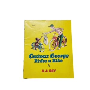 Curious George Rides a Bike Children's Book By H.A. Rey TJ 367 1973 14th Print - Picture 1 of 3