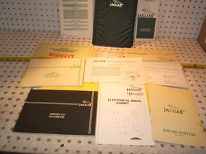 Jaguar 1984 XJ6 S3 sedán manuales del propietario 1 juego de 12 y Jaguar verde OEM 1 bolsa - Imagen 1 de 12