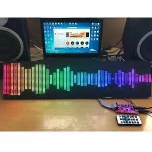 AS1000 4*P5 Sprachsteuerung RGB Musik Spektrum Display Rhythmus Licht mit Controller - Bild 1 von 5