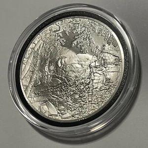 1849 Kindred Spirits Asher B. Durand Sterling Silver Proof Coin Rare Round Medal - Picture 1 of 15