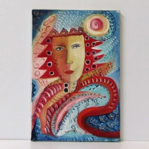 MARIA MURGIA "Uomo moderno" olio su tela cm 30x20 - Offerta da collezionare - Foto 1 di 9