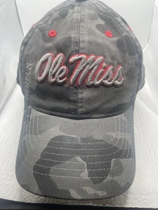 Ole Miss Rebels University Of Mississippi Zephyr Adjustable Hat Black Camo - Picture 1 of 6
