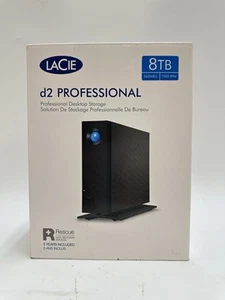 LaCie d2 Professional 8TB External Hard Drive Desktop HDD USB-C USB 3.2 7200 R - Afbeelding 1 van 6