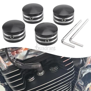 4pcs Black Head Bolt Cover Caps For Harley Twin Cam Models 1999-Later Sportster - Foto 1 di 24