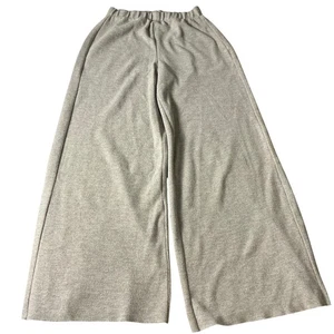 ZARA Damen Lounge Hose mittelgrau weites Bein Gummibund Comfort Fit - Bild 1 von 4