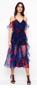 Alice McCall Oh Me Oh My Silk Jumpsuit Size AU 8 US 4 Midnight Fushia RRP$590 - Picture 1 of 11