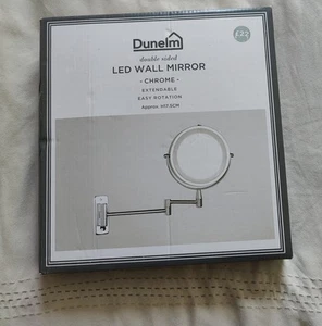 Wall Mounted LED Wall Mirror In Chrome - Dunelm - Picture 1 of 2