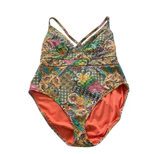 Bleu Rod Beattie Plus Size 22W Seriously Sunny Cross-Back Einteiler Badeanzug - Bild 1 von 10