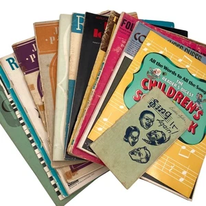 Lot of 14 Vintage Piano Vocal Sheet Music Song Books Belwin Schaum 1940s - 1980s - Picture 1 of 5