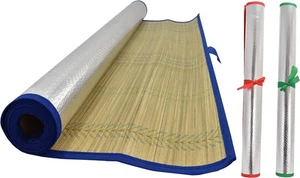 Straw Beach Mat Roll Up Carry Mat 180cm x 70cm for Travel Picnic Holiday Camping - Picture 1 of 2