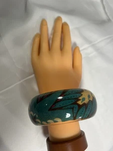 Großes klobiges Resin & Lucite Armband Vintage 80er Statement Stück Retro - Bild 1 von 17