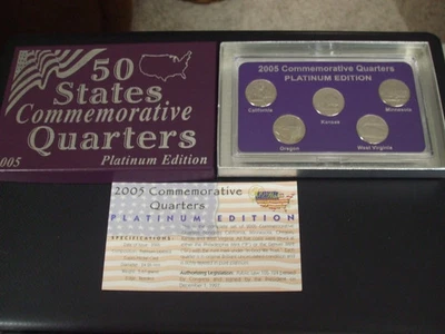 50 States Commemorative Quarters - Platinum Edition Denver Mint 2005 collectors - Image 1 of 2