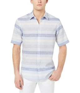 Club Room Mens Merritt Stripe Button Up Shirt, Blue, Small - Picture 1 of 1