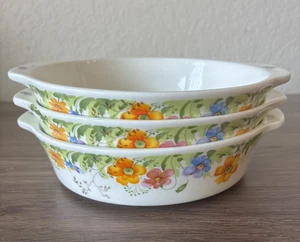 Vintage Mikasa Lugged Suppen-/Müslischale, Country Garden A9002, 1975, Floral - Bild 1 von 11