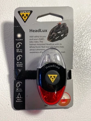 NUEVO TOPEAK TMS034 Headlux Bicicleta Bicicleta Casco Luz LED Foto 1 de 4