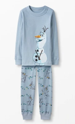 NWT 140 US 10 Hanna Andersson x Disney Frozen II Olaf Long John Pajamas - Image 1 of 4