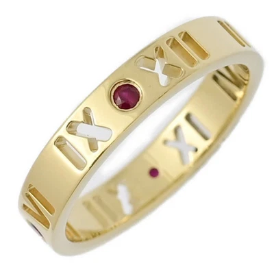 Tiffany Open Atlas Ring 18KYG US 5.5 Ruby Gold Used Excellent - Image 1 of 4