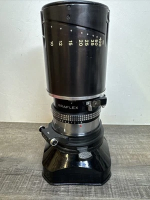 Carl Zeiss 180mm F4.8 Sonnar Synchro-Compur Shutter Lens Graflex XL Linhof Hood - Image 1 of 4