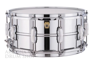 LUDWIG 6.5 x 14 Supraphonic LB402B Chrome Over Brass Snare Drum - NEW - Изображение 1 из 4