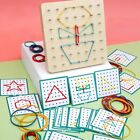 Geo Board Wooden Nail Boards Set Montessori Baby Creative Toy  Preschool Kids