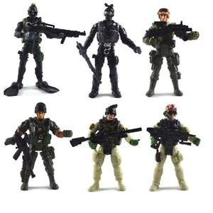6pcs Special Force Army SWAT Soldiers Action Figures 1:18 Mlitary Soldier Model - Picture 1 of 9