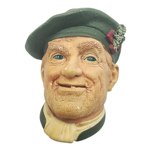 Escultura de cabeza de tiza Bossons of Britain de colección. 1969. Jock - Imagen 1 de 9