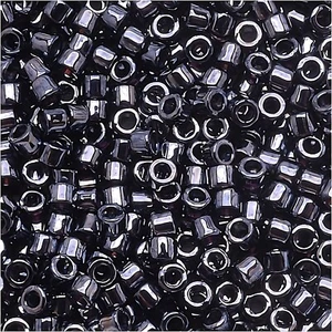 Miyuki Delica Seed Beads Size 11/0 Gunmetal Gray 7.2 Gram Tube DB0001 - Picture 1 of 3
