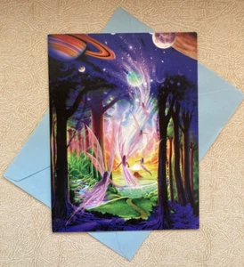 The Paths Of Your Heart Greeting Card Robin Koni Leanin Tree Mystic Fairy Woods - Picture 1 of 4