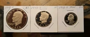 Lot Of 3 1978-S Clad Proof Coins - Picture 1 of 8