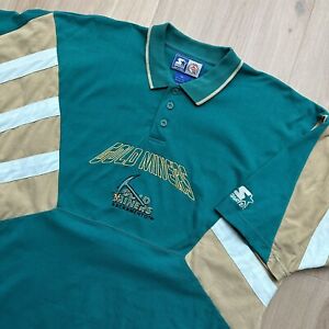 Vintage Starter CFL Sacramento Gold Miners Polo Shirt Mens XL Football 90s RARE