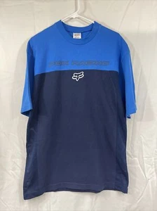 Vintage Fox Racing kurzärmeliges T-Shirt Herren Größe M blau - Bild 1 von 4