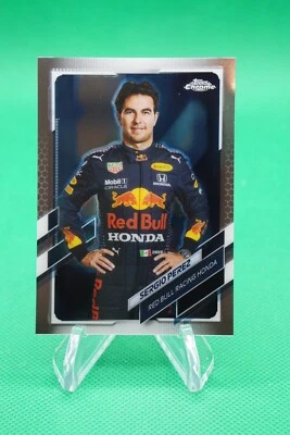 2021 Topps Chrome F1 Base F1 Racers #4 Sergio Perez Red Bull Racing Honda ES6 - Image 1 of 2