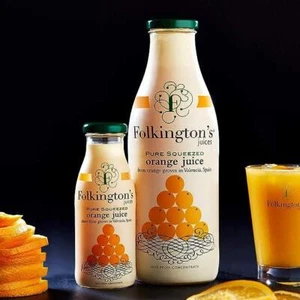 Folkington's Orange Juice 12 x 250ml Glass Bottles - Picture 1 of 1