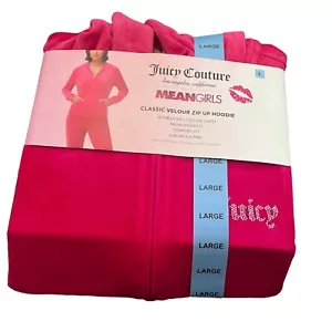 DAMEN Größe Large JUICY COUTURE LA MEAN MÄDCHEN VELOURS KAPUZENJACKE MIT DURCHGEHENDEM REISSVERSCHLUSS - Bild 1 von 8