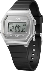 Ice Watch Zegarek damski Ice Digit Retro - Metal Srebrne lustro - Czarny 022735 - Zdjęcie 1 z 6