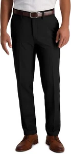 Haggar Mens Cool 18 Pro Slim Fit Flat Front Casual Pant Black 36 X 32 NWOT - Picture 1 of 4