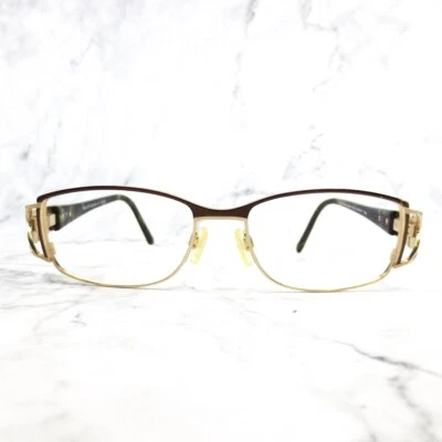 Anteojos Cazal Mod.1075 Col.004 dorado púrpura borde completo marco rectangular 52-16-135 Foto 1 de 4