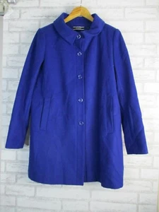 Basque Womens Pea coat Blue Sz 10 Button front Pockets - Picture 1 of 10