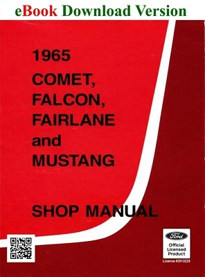 1965 Ford Comet Falcon Fairlane Mustang Shop Service Manual (eBook Download) - Image 1 of 4